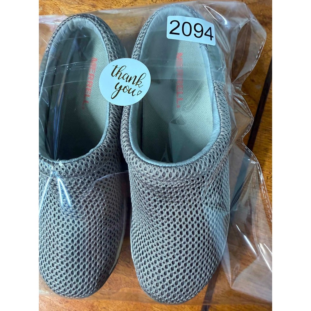 New Merrell Womens 6 Grey Taupe Encore Q2 Breeze Slip On Mesh Clog QFORM2 J00976